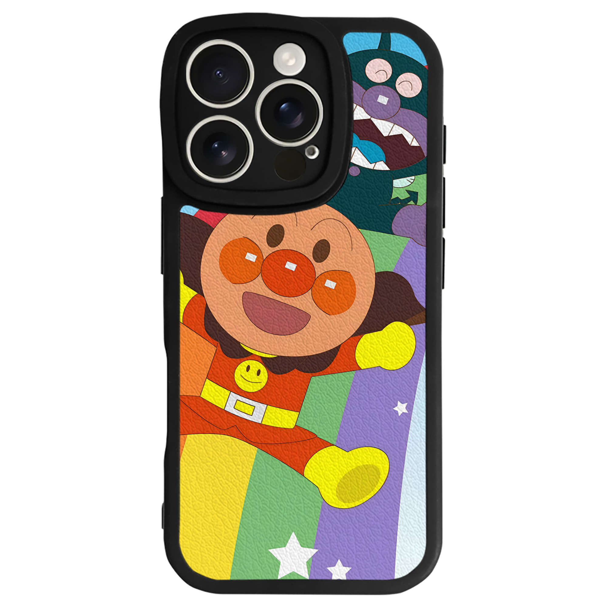 （画像用） アンパンマン Anpanman 【iPhone 16シリーズ対応】シリコンスマホケース（レザー調） 材質：シリコン